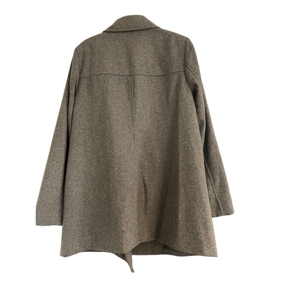 Old Navy PeaCoat Womens Lg Gray Double Breast Wool Blend Front Pockets Preowned - Picture 5 of 12